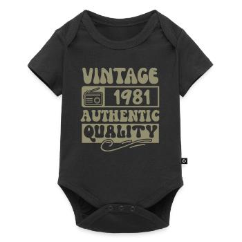 Authentic 1981 Millésime 1981 - Vintage 1981 Rétro - Body à manches courtes Premium Bébé - noir - Devant
