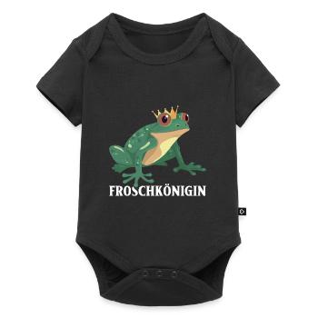 Karneval FROSCHKÖNIGIN Lustiges Frosch Kostüm - Baby Premium Kurzarmbody - Schwarz - Vorne