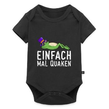 Karneval Party EINFACH MAL QUACKEN Lustiges - Baby Premium Kurzarmbody - Schwarz - Vorne
