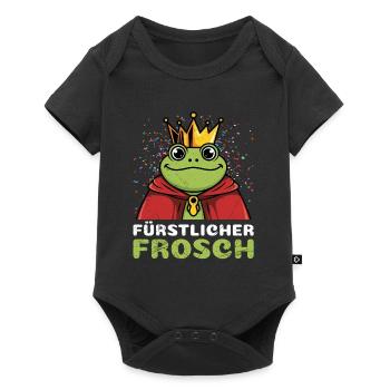 Karneval Köln FÜRSTLICHER FROSCH Lustiges - Baby Premium Kurzarmbody - Schwarz - Vorne
