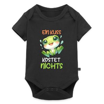 Froschkostüm EIN KUSS KOSTET NICHTS Lustiges - Baby Premium Kurzarmbody - Schwarz - Vorne