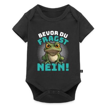 Karneval Kostüm BEVOR DU FRAGST NEIN! Lustiges - Baby Premium Kurzarmbody - Schwarz - Vorne