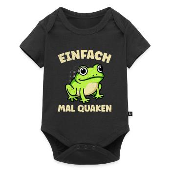 Karneval Party EINFACH MAL QUACKEN Lustiges - Baby Premium Kurzarmbody - Schwarz - Vorne