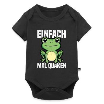 Karneval Party EINFACH MAL QUACKEN Lustiges - Baby Premium Kurzarmbody - Schwarz - Vorne