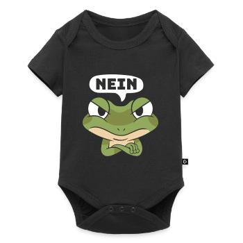 Faschingsparty NEIN Lustiger Frosch Karneval - Baby Premium Kurzarmbody - Schwarz - Vorne