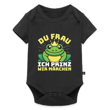 Karneval Party DU FRAU ICH PRINZ WIR MÄRCHEN - Baby Premium Kurzarmbody - Schwarz - Vorne