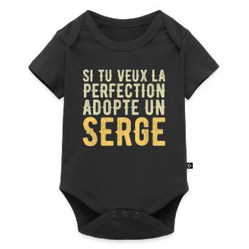 Serge Si tu veux la perfection adopte un serge - Body à manches courtes Premium Bébé - noir - Devant