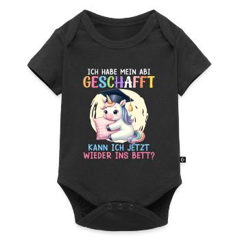 Abi HABE MEIN ABI GESCHAFFT KANN ICH INS BETT - Baby Premium Kurzarmbody - Schwarz - Vorne