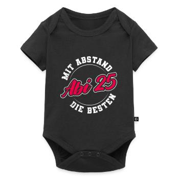Abiturient ABI 2025 DIE BESTEN Lustiges Abi - Baby Premium Kurzarmbody - Schwarz - Vorne