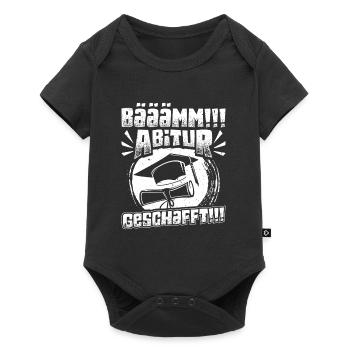 ABITUR GESCHAFFT!! Abi Geschafft Lustiges - Baby Premium Kurzarmbody - Schwarz - Vorne