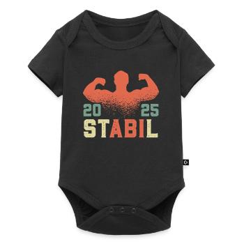 Abitur Abschluss 2025 ST ABI L Lustiges Abi - Baby Premium Kurzarmbody - Schwarz - Vorne
