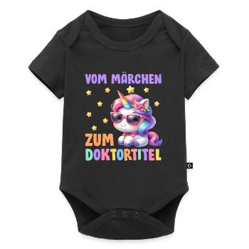 Dissertation VOM MÄRCHEN ZUM DOKTORTITEL Lustig - Baby Premium Kurzarmbody - Schwarz - Vorne