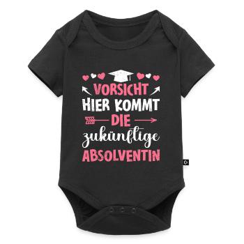Mädchen VORSICHT HIER KOMMT DIE ZUKÜNFTIGE - Baby Premium Kurzarmbody - Schwarz - Vorne
