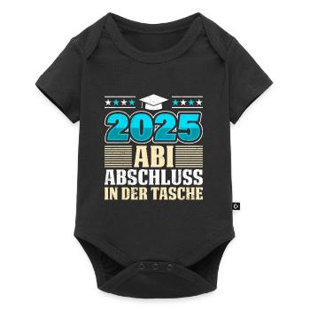 2025 ABI ABSCHLUSS IN DER TASCHE Lustiges Abi - Baby Premium Kurzarmbody - Schwarz - Vorne