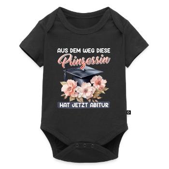 Abiturienten AUS DEM WEG PRINZESSIN HAT ABITUR - Baby Premium Kurzarmbody - Schwarz - Vorne
