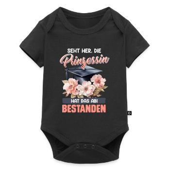 Abiturienten SEHT HER PRINZESSIN HAT ABI BESTANDEN - Baby Premium Kurzarmbody - Schwarz - Vorne