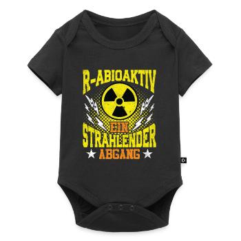 Abiturabschluss R-ABIOAKTIV EIN STRAHLENDER ABGANG - Baby Premium Kurzarmbody - Schwarz - Vorne