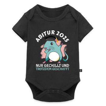 ABITUR 2025 NUR GECHILLT UND TROTZDEM GESCHAFFT - Baby Premium Kurzarmbody - Schwarz - Vorne