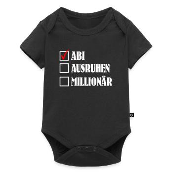 ABI AUSRUHEN MILLIONÄR Abiturient Lustiges - Baby Premium Kurzarmbody - Schwarz - Vorne