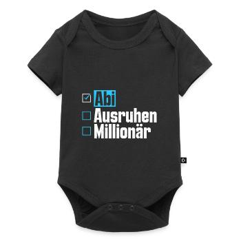 Abitur ABI AUSRUHEN MILLIONÄR Abi Lustiges - Baby Premium Kurzarmbody - Schwarz - Vorne