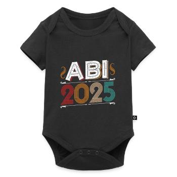 ABI 2025 Abitur Abschluss Lustiges Abiturienten - Baby Premium Kurzarmbody - Schwarz - Vorne