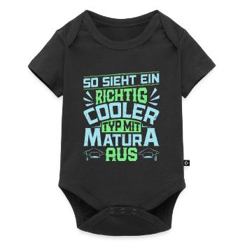 Abi SO SIEHT EIN RICHTIG COOLER TYP MIT MATURA AUS - Baby Premium Kurzarmbody - Schwarz - Vorne