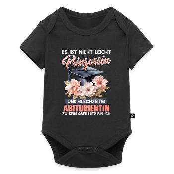 Abiturienten NICHT LEICHT PRINZESSIN ZU SEIN - Baby Premium Kurzarmbody - Schwarz - Vorne