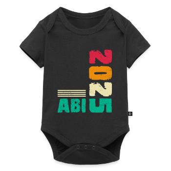 ABI 2025 Abitur Abschluss Lustiges Abiturienten - Baby Premium Kurzarmbody - Schwarz - Vorne