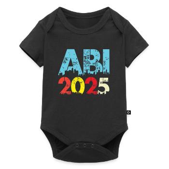ABI 2025 Abitur Abschluss Lustiges Abiturienten - Baby Premium Kurzarmbody - Schwarz - Vorne