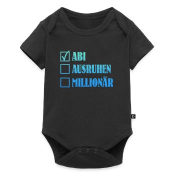 ABI AUSRUHEN MILLIONÄR Abiturient Lustiges - Baby Premium Kurzarmbody - Schwarz - Vorne