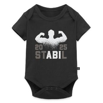 Abitur Abschluss 2025 ST ABI L Lustiges Abi - Baby Premium Kurzarmbody - Schwarz - Vorne