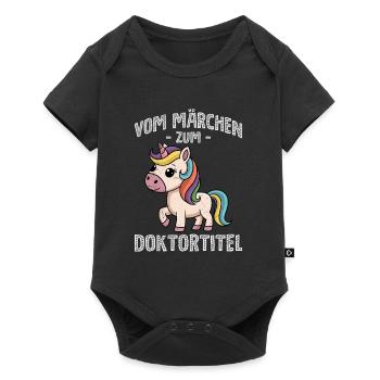 Doktorarbeit VOM MÄRCHEN ZUM DOKTORTITEL Lustig - Baby Premium Kurzarmbody - Schwarz - Vorne