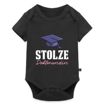 Doktorarbeit STOLZE DOKTORANDIN Lustiges - Baby Premium Kurzarmbody - Schwarz - Vorne