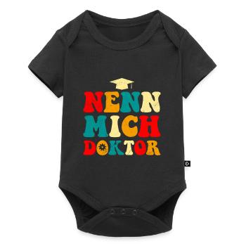Doktorarbeit NENN MICH DOKTOR Ph.D Lustiges - Baby Premium Kurzarmbody - Schwarz - Vorne