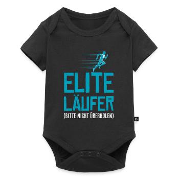 Läufer ELITE LÄUFER BITTE NICHT ÜBERHOLEN Lustiges - Baby Premium Kurzarmbody - Schwarz - Vorne