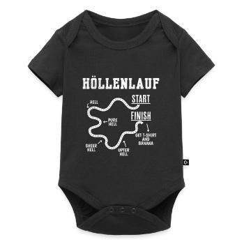 Läufer HÖLLENLAUF Laufen Lustiges - Baby Premium Kurzarmbody - Schwarz - Vorne