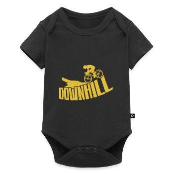 Mountainbiken DOWNHILL MTB Lustiges - Baby Premium Kurzarmbody - Schwarz - Vorne