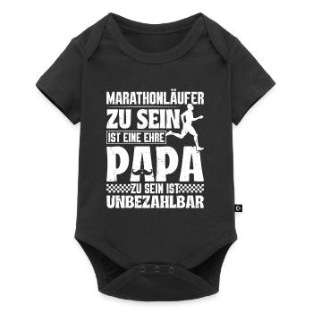 Papa MARATHON LÄUFER ZU SEIN EINE EHRE Lustiges - Baby Premium Kurzarmbody - Schwarz - Vorne