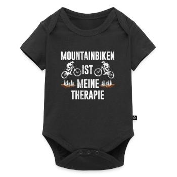 MOUNTAINBIKEN IST MEINE THERAPIE MTB Lustiges - Baby Premium Kurzarmbody - Schwarz - Vorne