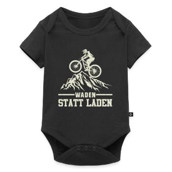 Radeln WADEN STATT LADEN Radfahrer Lustiges - Baby Premium Kurzarmbody - Schwarz - Vorne