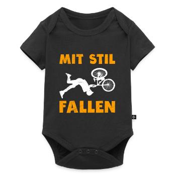 Radfahren MIT STIL FALLEN Radler Lustiges - Baby Premium Kurzarmbody - Schwarz - Vorne