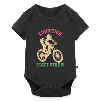 Radler KONDITION STATT STROM Radeln Lustiges - Baby Premium Kurzarmbody - Schwarz - Vorne