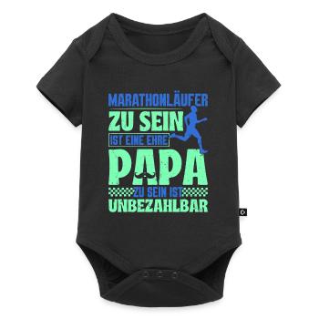 Papa MARATHON LÄUFER ZU SEIN EINE EHRE Lustiges - Baby Premium Kurzarmbody - Schwarz - Vorne