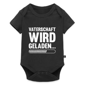 VATERSCHAFT WIRD GELADEN Lustiges - Baby Premium Kurzarmbody - Schwarz - Vorne