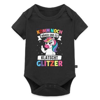 Malle KOMM NOCH NÄHER UND ES KLATSCHT - Baby Premium Kurzarmbody - Schwarz - Vorne