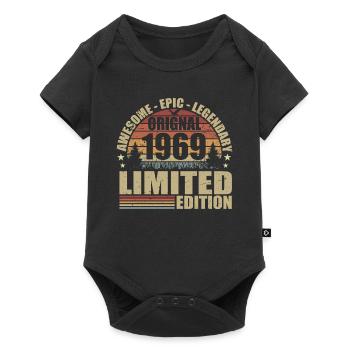 1969 Anniversaire 1969 tenue vintage 1969 Chemise - Body à manches courtes Premium Bébé - noir - Devant