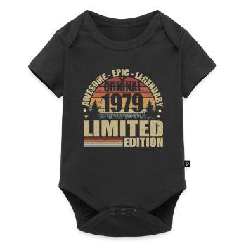 1979 Anniversaire 1979 tenue vintage 1979 Chemise - Body à manches courtes Premium Bébé - noir - Devant