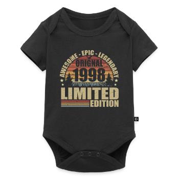 1998 Anniversaire 1998 tenue vintage 1998 Chemise - Body à manches courtes Premium Bébé - noir - Devant