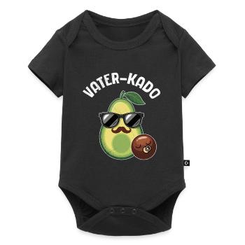 Vaterschaft VATER-KADO Bald Papa Lustiges - Baby Premium Kurzarmbody - Schwarz - Vorne