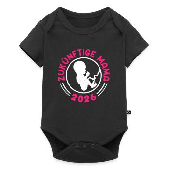 Werdende Mutter ZUKÜNFTIGE MAMA 2026 Lustig - Baby Premium Kurzarmbody - Schwarz - Vorne